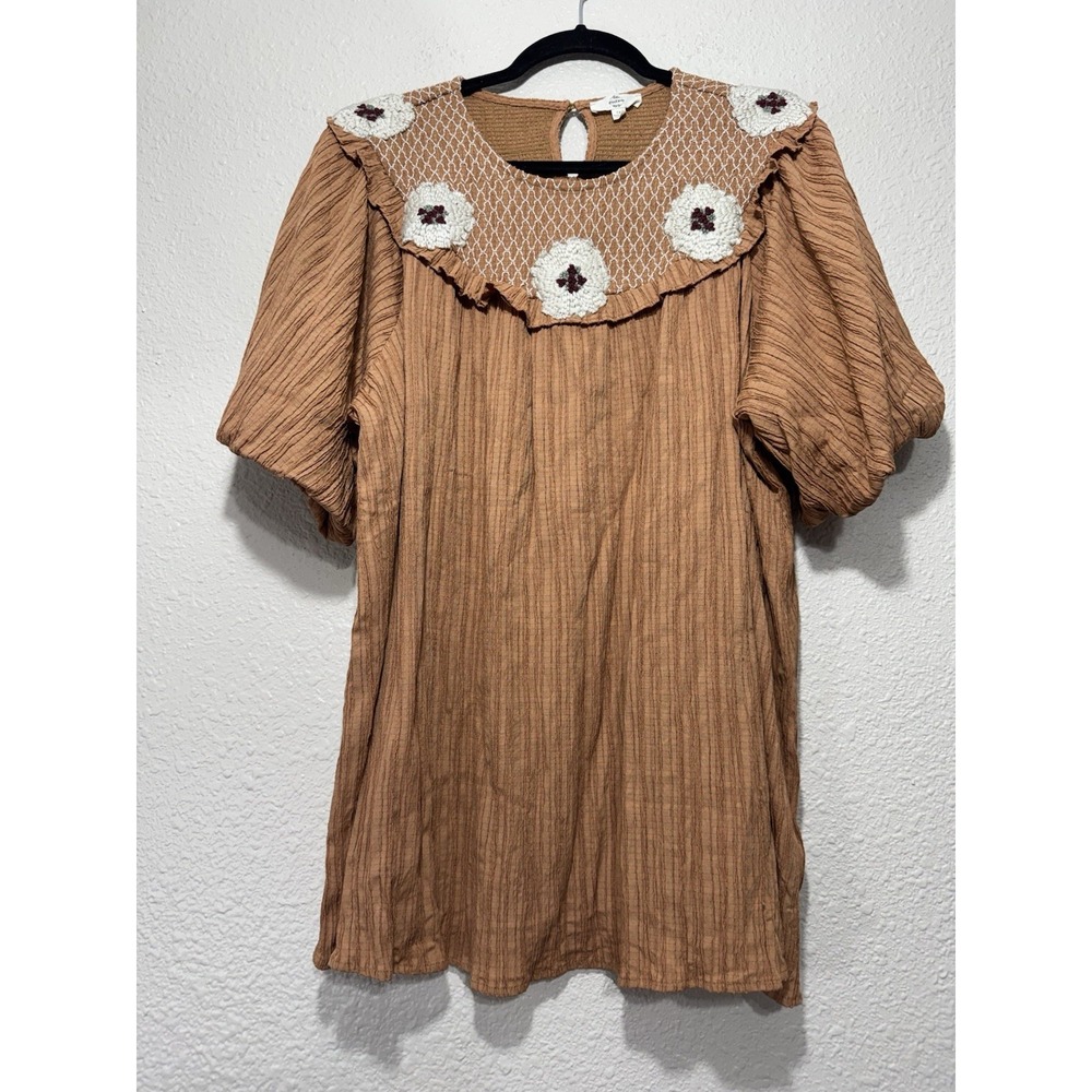 Entro 1X Plus Top Boho Curvy Boutique Hippie Peasant New - Picture 10 of 10